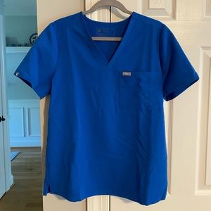 FIGS Catarina Scrub Top Royal Blue Size Large